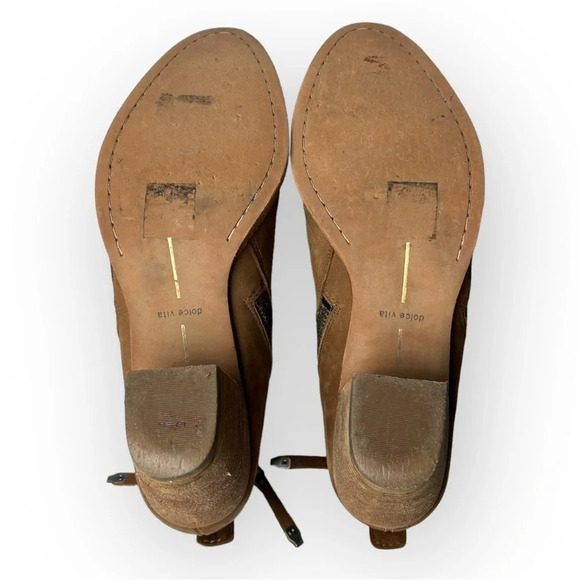 Dolce Vita Jaeger Teak Brown Nubuck Booties 9.5 - Picture 5 of 7